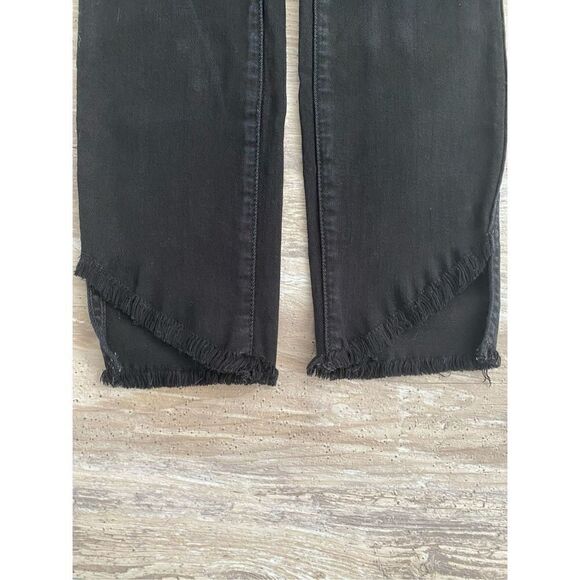 7 For All Mankind Skinny Jeans Ankle Cropped Raw Angled Hem Womens Size 25 - Picture 6 of 6